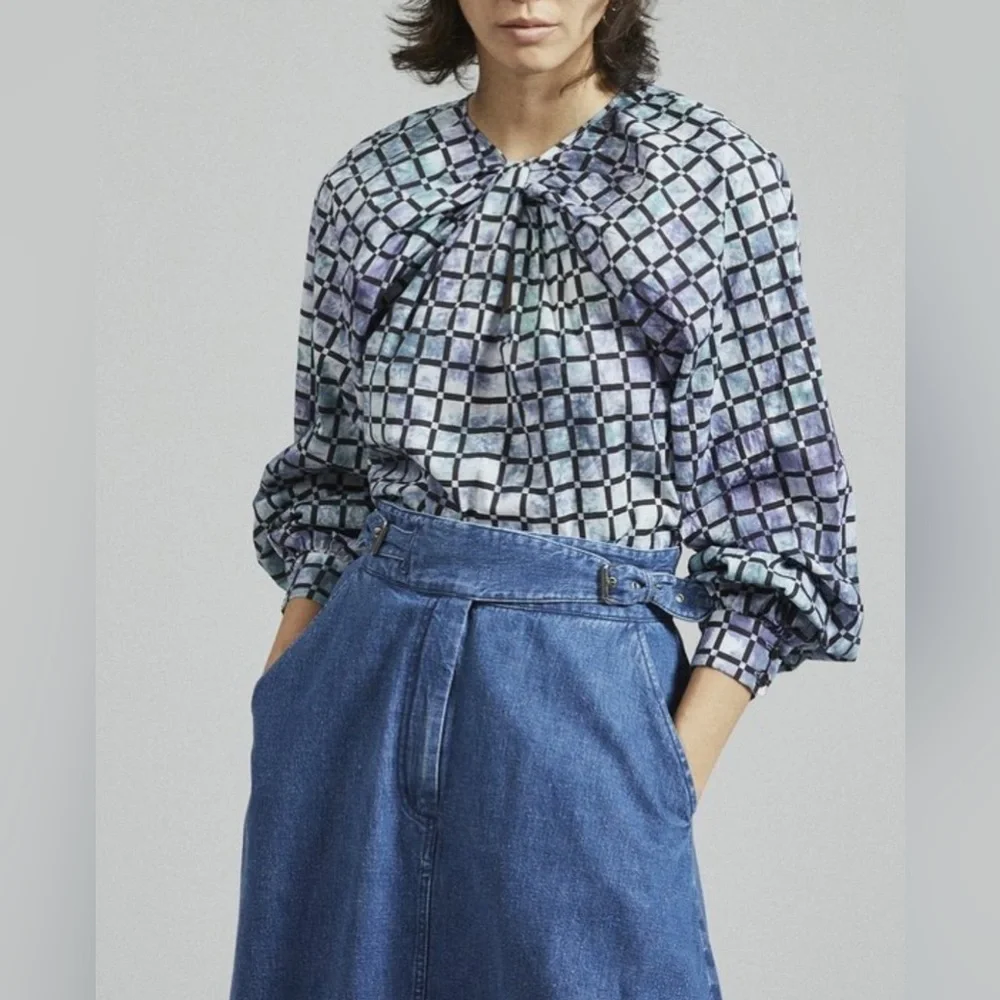 Rachel Comey Soon Top Black & Blue  8 - Picture 2 of 16